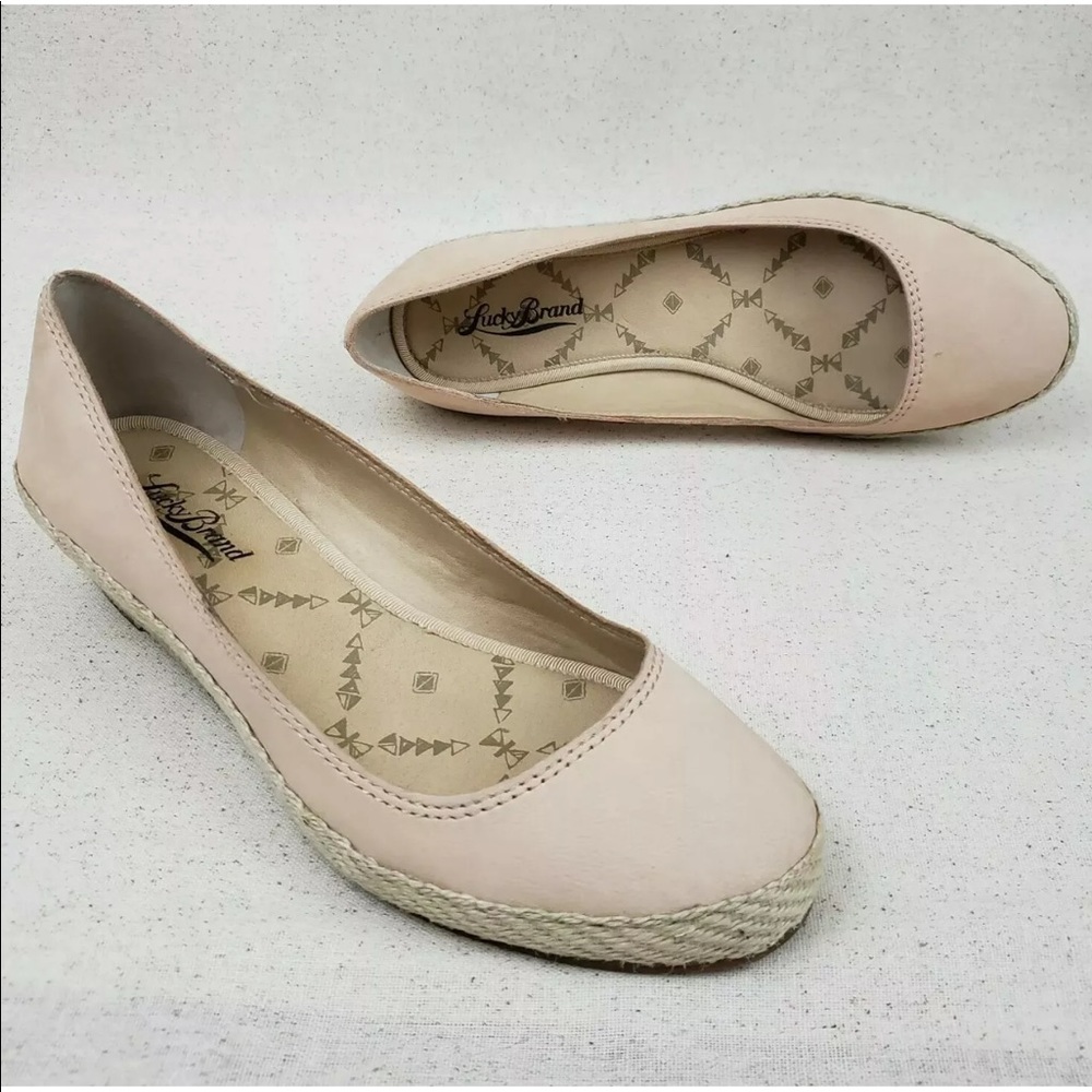 Lucky Brand Tilly Leather Wedge Espadrilles Shoes - Picture 7 of 8